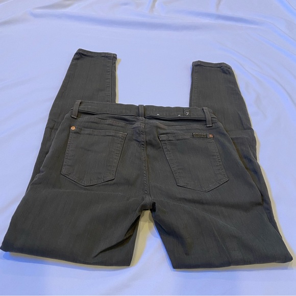 7 For All Mankind 26 olive / army green women’s jeans - Picture 5 of 16